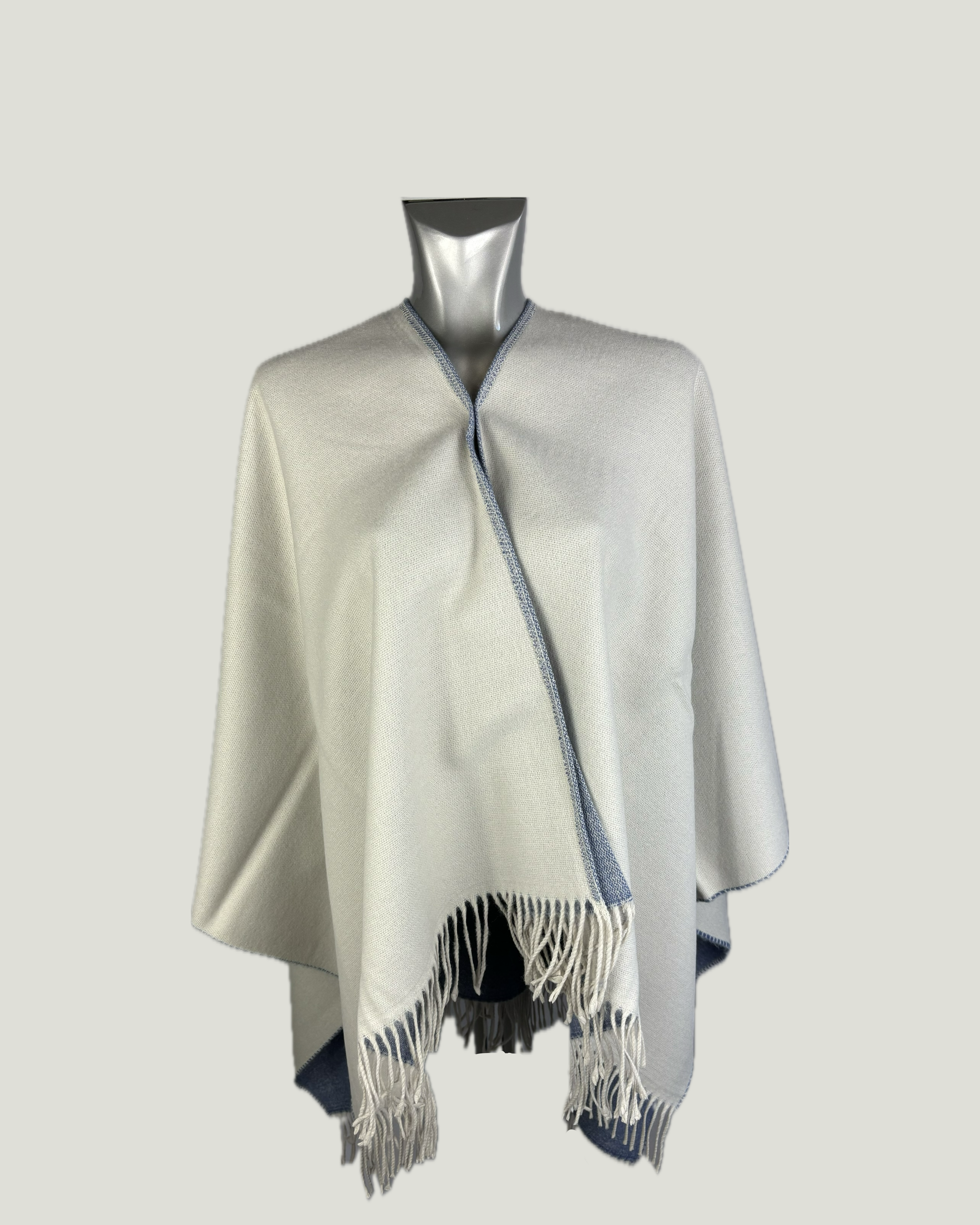 Poncho Double Face 960 Indaco - Ghiaccio