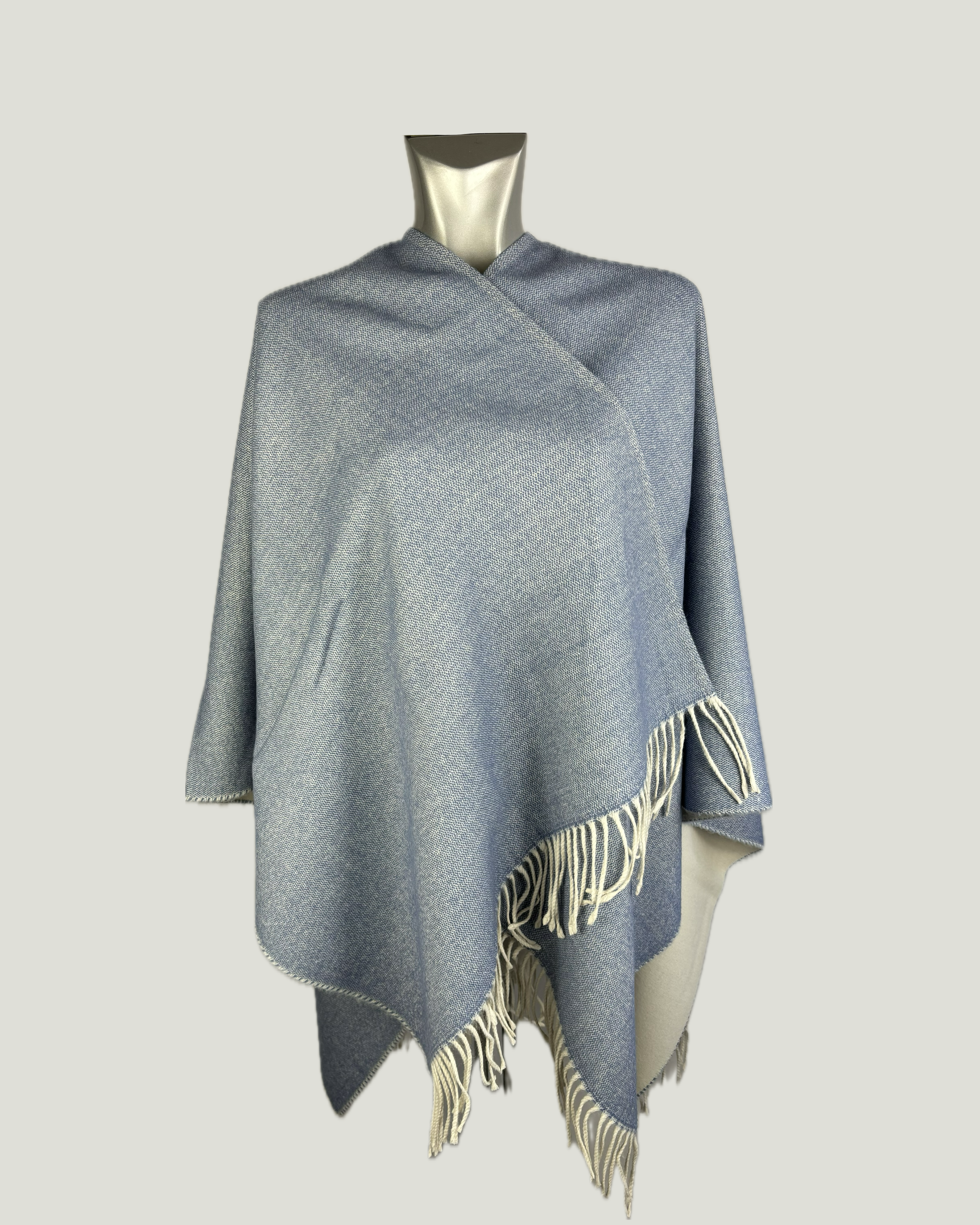 Poncho Double Face 960 Indaco - Ghiaccio