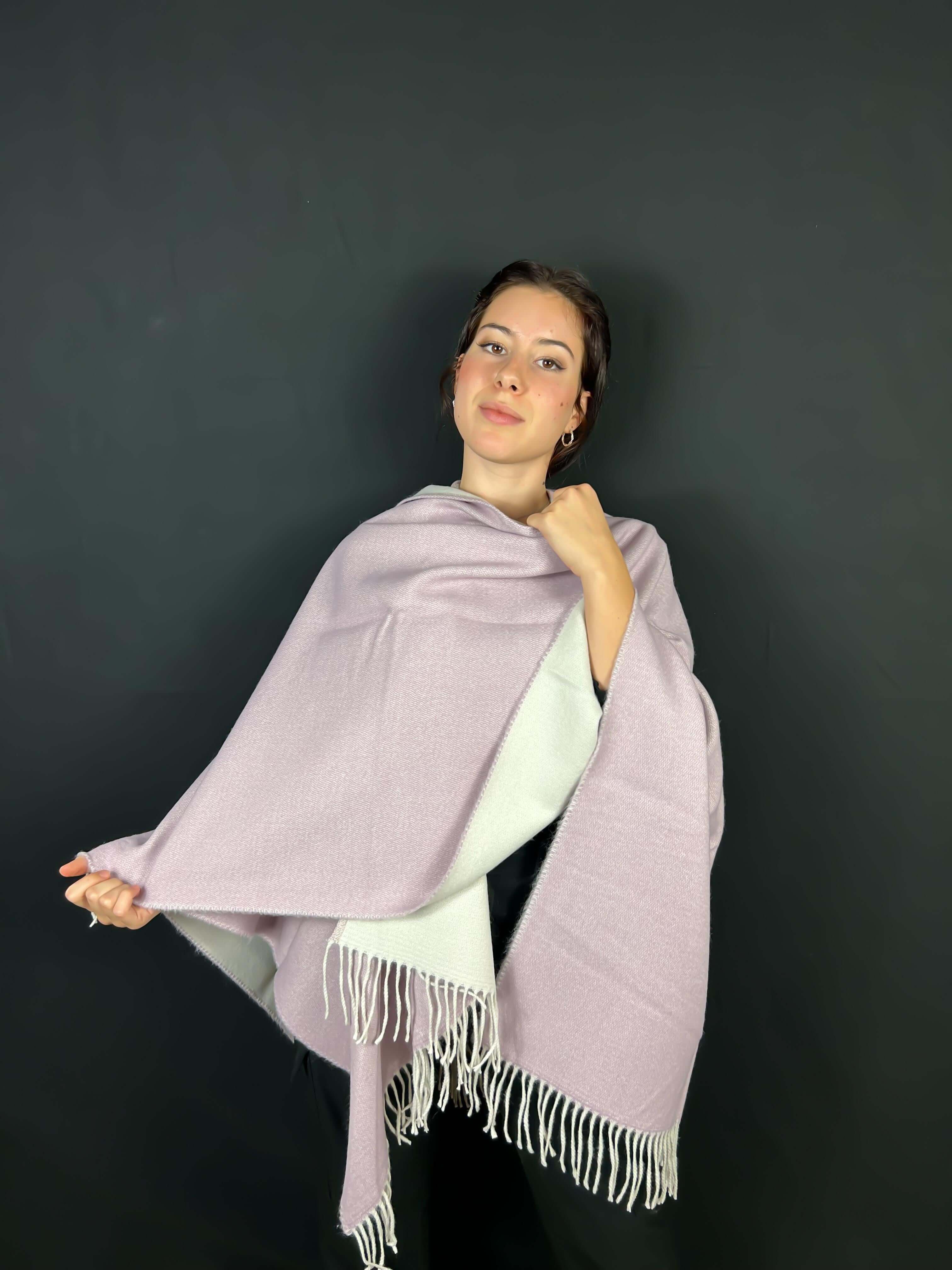 Poncho Double Face 960 Rosa