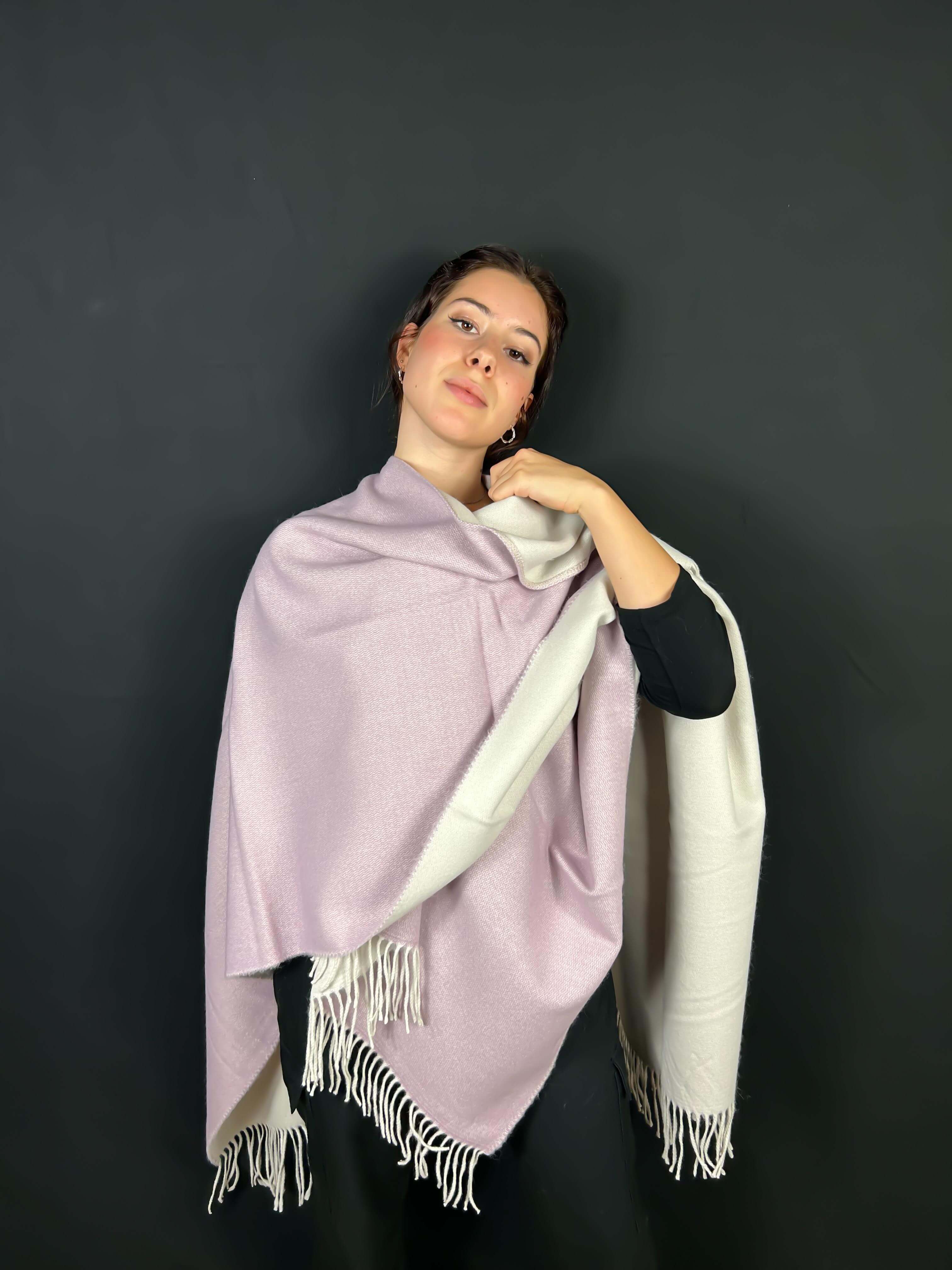 Poncho Double Face 960 Rosa